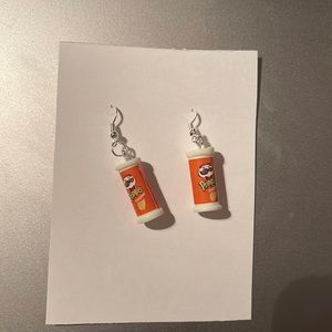3/$20 handmade chip can earrings